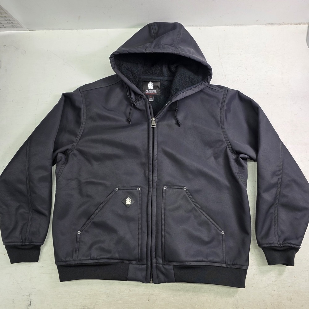 Duluth Alaskan Hardgear Full Zip Heavy Hoodie Soft Shell Jacket Men's 2XL EUC